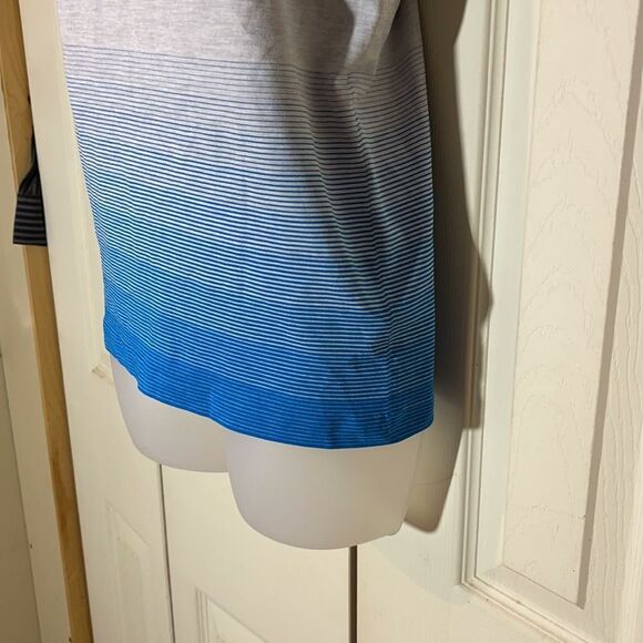 Yummie Striped Racerback Athletic Tank Top Large XL - Picture 6 of 13